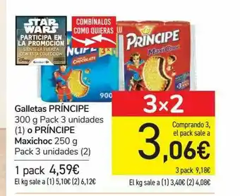 Carrefour Galletas Príncipe O Príncipe Maxichoc oferta
