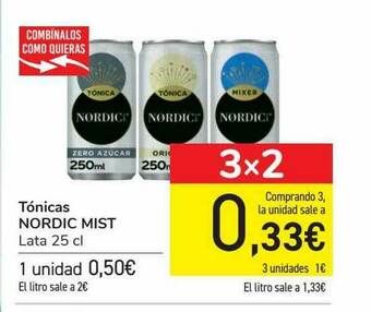 Carrefour Tónicas Nordic Mist oferta