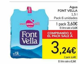 Carrefour Agua Font Vella oferta