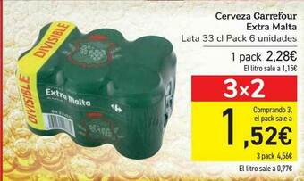 Carrefour Cerveza Carrefour Extra Malta oferta