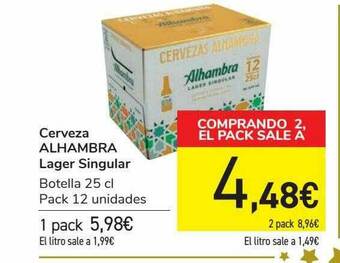Carrefour Cerveza Alhambra Lager Singular oferta