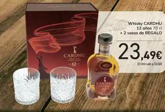 Carrefour Whisky Cardhu 12 Años 70 Cl + 2 Vasos De Regalo oferta