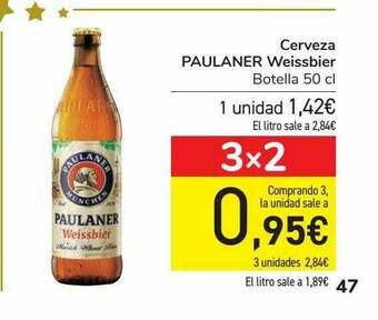 Carrefour Cerveza Paulaner Weissbier oferta