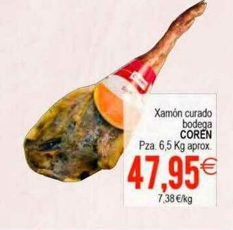 Plenus Supermercados Xamón Curado Bodega Coren oferta