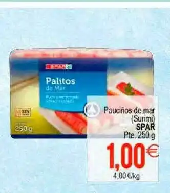 Plenus Supermercados Pauciños De Amr Surimi Spar oferta