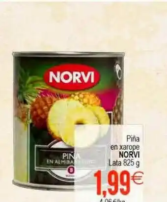 Plenus Supermercados Piña En Xarope Norvi oferta