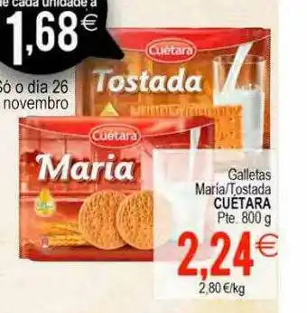 Plenus Supermercados Galletas María Tostada Cuétara oferta