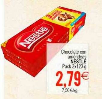 Plenus Supermercados Chocolate Con Améndoas Nestlé oferta