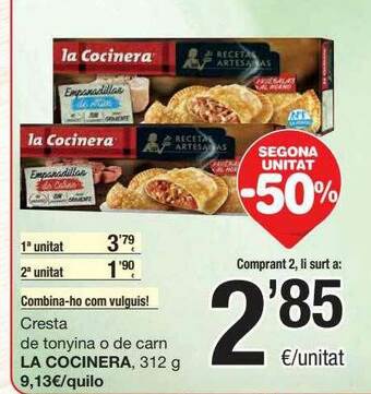 SPAR Fragadis Segona Unitat -50% Cresta De Tonyina O De Carn La Cocinera oferta