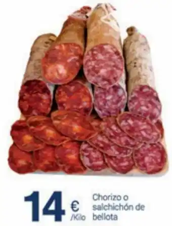 Supermercados Plaza Chorizo O Salchichón de Bellota oferta