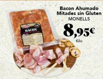 Gadis Bacon Ahumado Mitades Sin Gluten Monells oferta