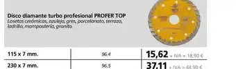 Coferdroza Disco Diamante Turbo Profesional Profer Top oferta