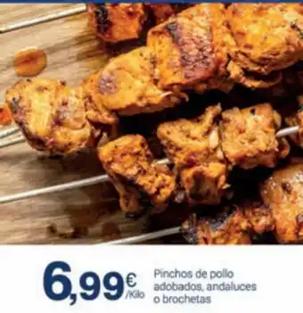 Pinchos de Pollo Adobados Andaluces o Brochetas