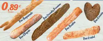 Supermercados Plaza Pan Bogavante / Pan Chapata / Pan Cereales Premium / Pan Bastón / Pan Corazón / Pan Cristal oferta