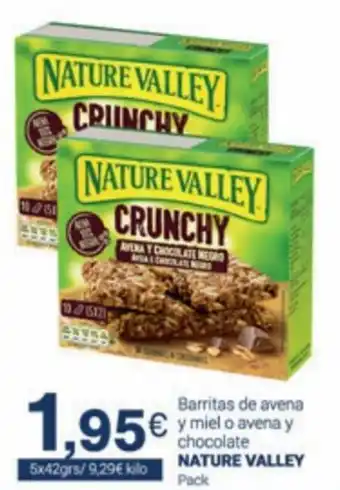 Supermercados Plaza Nature Valley Barritas de Avena y Miel O Avena Y Chocolate Pack oferta