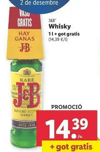 Lidl J&b Whisky oferta