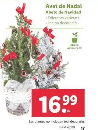 Lidl Avet De Nadal Abeto De Navidad oferta