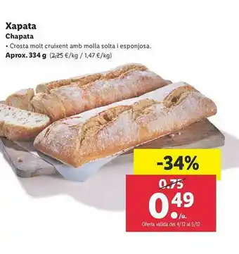 Lidl Xapata Chapata oferta