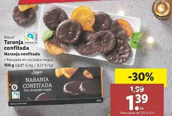 Lidl Deluxe Taronja Confitada Naranja Confitada oferta