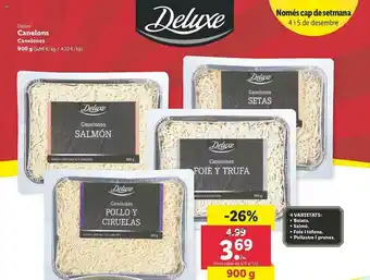 Lidl Deluxe Canelons Canelones oferta