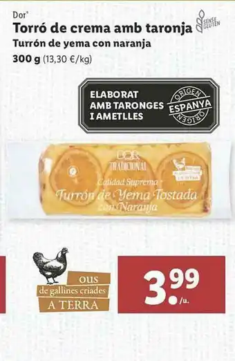 Lidl Dor' Torró De Crema Amb Taronja oferta