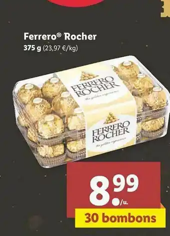 Lidl Ferrero Rocher 375 G oferta