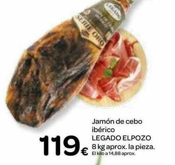 Dialprix Jamón De Cebo Ibérico Legado Elpozo oferta