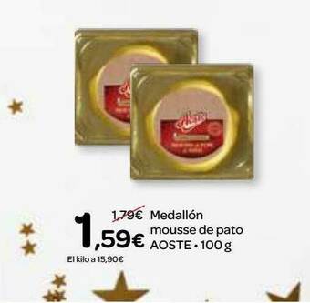 Dialprix Medallón Mousse De Pato Aoste oferta