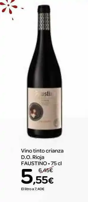 Dialprix Vino Tinto Crianza D.o. Rioja Faustino oferta