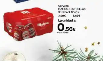 Dialprix Cerveza Mahou 5 Estrellas oferta