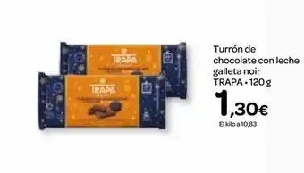 Dialprix Turrón De Chocolate Con Leche Galleta Noir Trapa oferta
