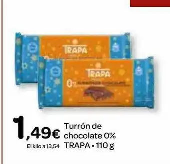 Dialprix Turrón De Chocolate 0% Trapa oferta