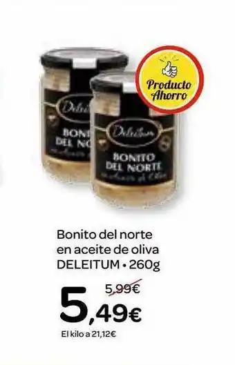 Dialprix Bonito Del Norte En Aceite De Oliva Deleitum oferta