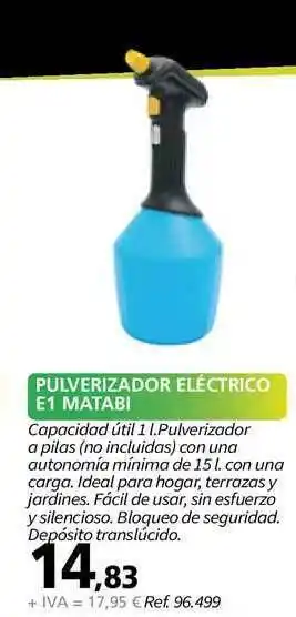 Coferdroza Pulverizador Eléctrico E1 Matabi oferta