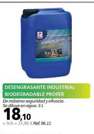 Coferdroza Desengrasante Industrial Biodegradable Profer 5L oferta