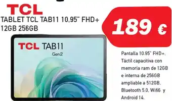 Microsshop TCL Tablet tcl tab11 10,95" fhd+ 12gb 256gb oferta