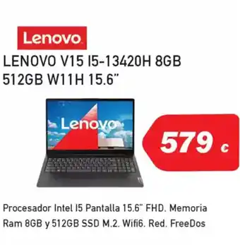 Microsshop LENOVO V15 15-13420h 8gb 512gb w11h 15.6" oferta