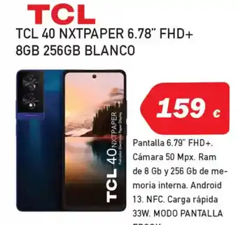 Microsshop TCL 40 nxtpaper 6.78" fhd+ 8gb 256gb blanco oferta