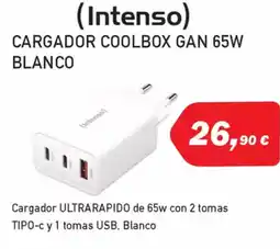 Microsshop INTENSO Cargador coolbox gan 65w blanco oferta