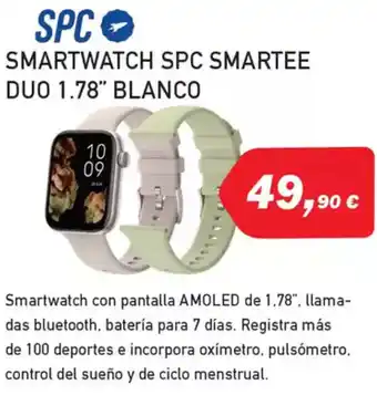 Microsshop SPC Smartwatch martee duo 1.78" blanco oferta