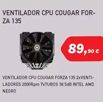 Microsshop Ventilador cpu cougar for- za 135 oferta