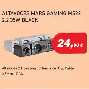 Microsshop MARS GAMING Altavoces ms22 2.2 35w black oferta