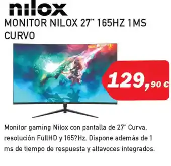 Microsshop NILOX Monitor 27" 165hz 1ms curvo oferta