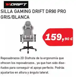 Microsshop DRIFT Silla gaming dr90 pro gris/blanca oferta