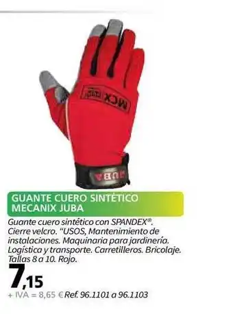 Coferdroza Guante Cuero Sintético Mecanix Juba oferta
