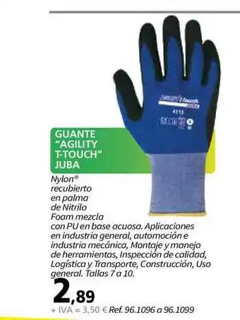 Coferdroza Guante Agility T-touch Juba oferta