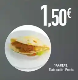 Masymas FAJITAS, Elaboración Propia oferta