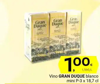 Supermercados Dani GRAN DUQUE Vino blanco mini oferta