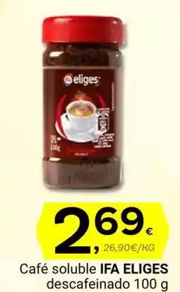 Supermercados Dani IFA ELIGES Café soluble descafeinado oferta