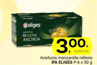 Supermercados Dani IFA ELIGES Aceituna manzanilla rellena oferta